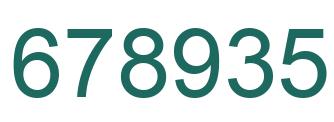 Number 678935 green image