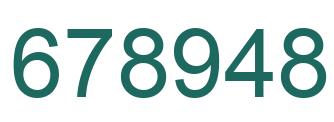 Number 678948 green image