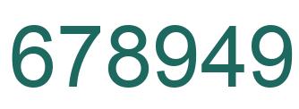 Number 678949 green image