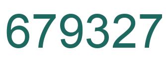 Number 679327 green image