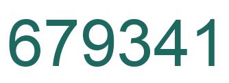 Number 679341 green image