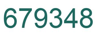 Number 679348 green image