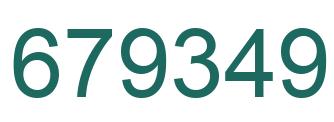 Number 679349 green image