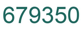 Number 679350 green image