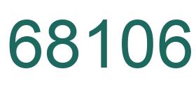 Number 68106 green image
