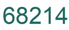 Number 68214 green image