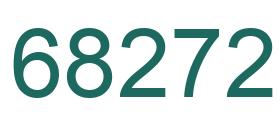 Number 68272 green image