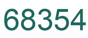 Number 68354 green image