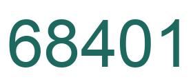 Número 68401 imagen verde