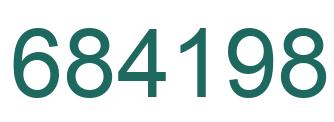 Number 684198 green image