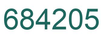 Number 684205 green image