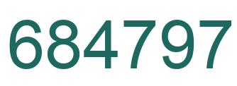 Number 684797 green image