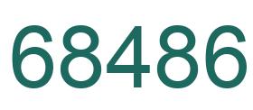 Número 68486 imagen verde