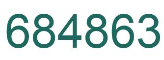Number 684863 green image