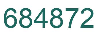 Number 684872 green image