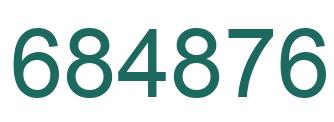 Number 684876 green image