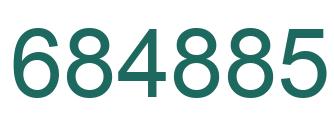 Number 684885 green image