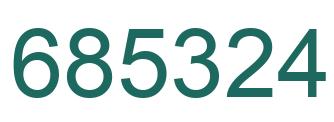 Number 685324 green image