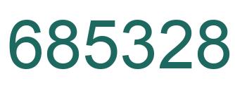 Number 685328 green image