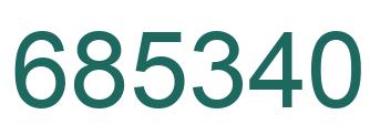 Number 685340 green image