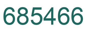 Number 685466 green image