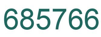 Number 685766 green image
