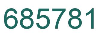 Number 685781 green image