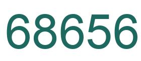 Number 68656 green image