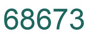 Number 68673 green image