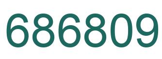 Number 686809 green image