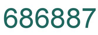 Number 686887 green image