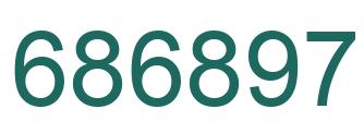 Number 686897 green image