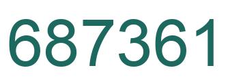 Number 687361 green image
