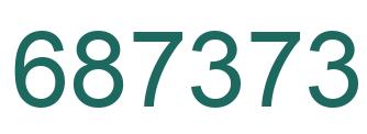 Number 687373 green image