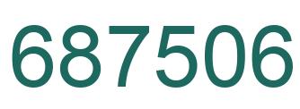 Number 687506 green image