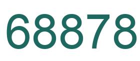 Number 68878 green image