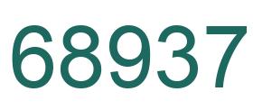Number 68937 green image