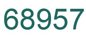 Number 68957 green image