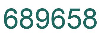 Number 689658 green image