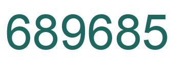 Number 689685 green image
