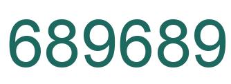 Number 689689 green image