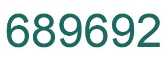 Number 689692 green image