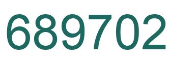 Number 689702 green image