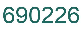 Number 690226 green image