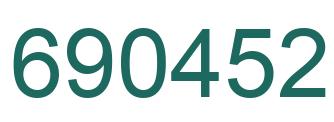 Number 690452 green image