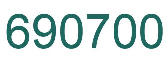 Número 690700 imagen verde