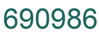 Number 690986 green image
