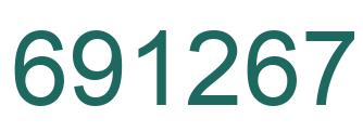 Number 691267 green image