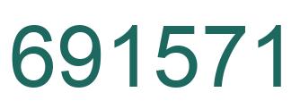 Number 691571 green image