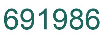 Number 691986 green image
